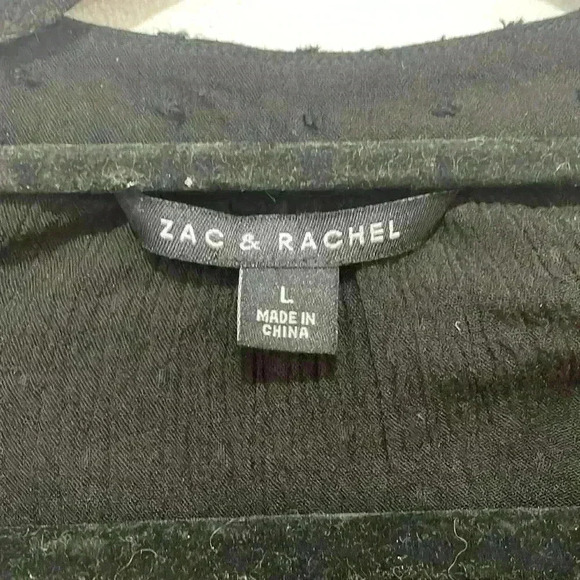 Zac & Rachel Black Sleeveless peplum top size large - Picture 3 of 9